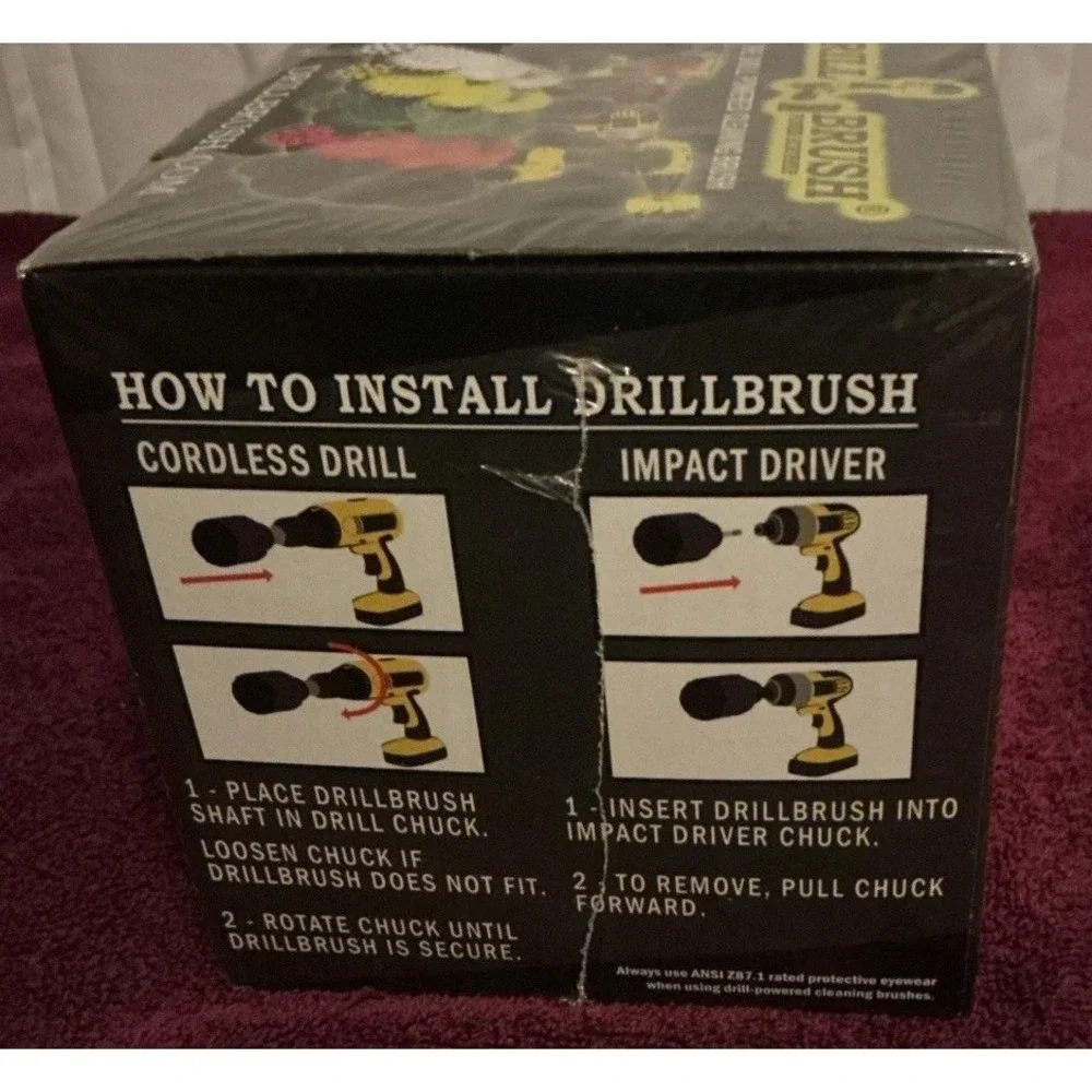 Drillbrush grout cleaner